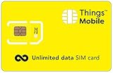 SIM-Karte UNLIMITED bei 32 Kbps für IOT und M2M - Things Mobile - mit weltweiter Netzabdeckung und Mehrfachanbieternetz GSM/2G/3G/4G. Ohne Fixkosten und ohne Verfallsdatum. 30 € Guthaben ink