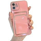 Rokmym Hülle mit Kartenfach kompatibel mit iPhone 11 Silikon Schutzhülle Stoßfest Handyhülle Kratzfest TPU Schale Cover für iPhone 11