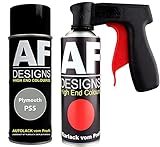 Autolack Spraydose Set für Plymouth PS5 Silverstone Perl Metallic Basislack Klarlack Handgriff Pistolengriff Sprü