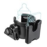 Getränkehalter für Kinderwagen Buggy,Universal Fahrrad Kinderwagen Buggy Flaschenhalter Babyflasche,Getränke- und Kaffeetassenhalter mit Telefonaufbewahrungsbox,für Kinderwagen und F