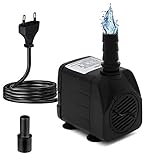 Mini Wasserpumpe Aquarium Kleine Tauchpumpe 10W Ultra Leise Aquarienpumpe Brunnenpumpe Teich Garten Hydrokulturp