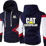CHUSS Herren-Hoodie Pullove for Caterpillar Bedruckte Unisex-Hoodies Farblich Passendes Sweatshirt Langarm-Pullover-Hoodie-Oberteile – Teenager-Geschenk-Navy+White||S