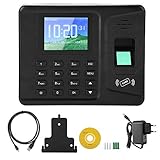 Wandisy Mai Geschenke Fingerabdruck Zeiterfassungsmaschine, 2,8' TFT Biometrische Zeiterfassungsuhr Zeiterfassungskarte Maschine für Mitarbeiter(EU)