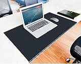 Büro-Schreibunterlage mit L-förmigem Frontprofil, rutschfeste Schreibtischunterlage mit Kantenschutz, großes Mauspad, Tischunterlage, Schutz mit 2 cm Visk