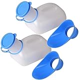 PCZFBHUI 2 Pcs Urinflasche Unisex Urinflasche für Damen und Herren Urinflasche mit Deckel Tragbare Notfall Urinal Toilette Flaschen Auslaufsicher für Auto Reise Stau Outdoor Camping Notfall, 1000ML