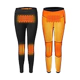 BABUTENLO Beheizte Hose Elektrische Heizhose mit 3 Einstellbare Temperatur USB-Aufladung, Beheizbare Thermische Hosen für Frauen Outdoor Wandern Jagd Motorrad Camping(Batterien Nicht Enthalten)