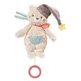 Fehn 060119 Mini-Spieluhr Bär – Aufzieh-Spieluhr mit herausnehmbarem Spielwerk – Melodie 'Brahms Wiegenlied' – Für Babys und Kleinkinder ab 0+ Monaten – Maße: 20