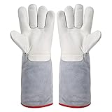 zhangmeiren Niedertemperatur Anti-Tiefkühlhandschuhe, Labor-Trockeneis-Flüssig-Stickstoff- Defensive Kalte Gekühlte Tankstelle Schutzhandschuhe, Warm Dick (Color : White, Size : L50cm)
