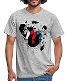 Spreadshirt Die DREI Fragezeichen Logo Brust Männer T-Shirt, L, G