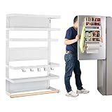 InchMall Kühlschrank Organizer Rack, Magnetische Küche Magnethalter Mit Haken Starker Für Papierhandtuchhalter, Gewürzdosen Rack, Kühlschrank Regal, Aufbewahrungsbügel Oganizer Werkzeug 19 X13X5.3IN