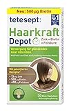 tetesept Haarkraft Depot – Nahrungsergänzungsmittel mit Zink, Folsäure und Biotin - für glänzendes Haar von innen – 1 x 30 Mini-Tab