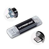 WANSENDA 3-in-1 OTG USB 3.0/3.1 Flash Drive Type-C & Micro USB Memory Stick (32GB, schwarz)