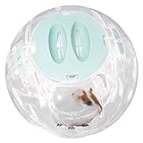 gutongyuan Hamster-Ball, Lauf-Hamsterrad, 14 cm, klein, Kunststoff, Kristall, Übungsball, Spielzeug, lindert Langeweile und erhöht die Aktivität (blau, 14 cm)