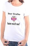 Mister Merchandise Cooles Damen T-Shirt Der frühe Vogel kann Mich mal, Größe: S, Farbe: Weiß