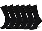 EASTON MARLOWE Schwarze Socken Herren 12 Paar Gekämmte Baumwolle Unisex Damen Schwarz Einfarbig 46-49 Business F