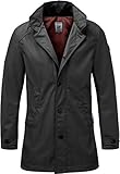 Grin&Bear Herren Slim fit regenabweisend beschichteter Kurzmantel schwarz L AK76
