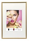 Ideal Trend Photo Style Kunststoff Bilderrahmen 20x20 cm bis 50x70 cm DIN A4 A3 Fotorahmen: Farbe: Gold | Format: 21x29,7 DIN A4