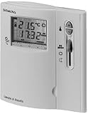 Siemens RDE20.1 Raumthermostat mit Fernbedienung, programmierbar, 7 Tage, Weiß