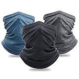 Emitever Schlauchschal 3 Pcs,Winter Multifunktionstuch Bandana,Halswärmer Sonnenschutz Atmungsaktive Weich Gesichtsmaske,Balaclava für Outdoor-Sp