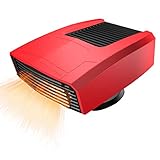 Auto Heizung Defroster, Auto Tragbare Heizung 12V / 24V Auto Windshield Fast Defroster Defogger Plug In Zigarettenanzünder Winter Winter-Auto-Kit (Color : Red, Size : 24V)