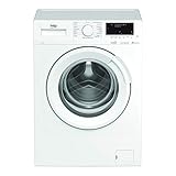 Beko WMB71664ST1 Waschmaschine Vollelektronisch/Touch-Display /1600 U/min/Bluetooth/10 Jahren Motorgarantie/Dampffunktion/Nachlegefunktion/Watersafe/7 kg, weiß/ Energieklasse C