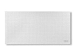 Werkzeugwand aus Holz - 120 x 60 x 0,5 cm - Lochung Ø7 mm - MDF weiß lackiert (1)