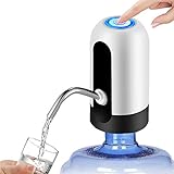 GTLAOGS GuangTouL Wasserflaschen Pumpe, 5 Gallonen USB-Lade Automatische Trinkwasserpumpe, 2-5 Gallonen Universal Krüge Tragbarer elektrischer Wasserflaschenspender für Home Kitchen Office Camping