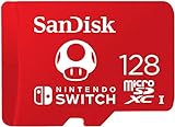 SanDisk microSDXC UHS-I Speicherkarte für Nintendo Switch 128 GB (V30, U3, C10, A1, 100 MB/s Übertragung, mehr Platz für Spiele)