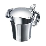 Westmark Thermo-Sauciere mit Klappdeckel, Füllvolumen: 0,5l, Rostfreier Edelstahl/Kunststoff, Silber, 62242260