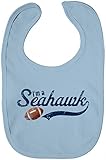 I'm a Seahawk Babybib #1 Football Super Bowl USA American Sports, Farbe:Babyblau (Dusty Blue BZ12);Größe:OneS