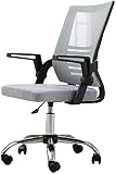 MHIBAX Gaming Chair   Bürostuhl Spiel Stuhl Computer Stuhl Bürostuhl Latex Kissen Bequemes Polyester Mesh Stoff Verstellbare Swivel Computer Stuhl (Farbe: Grau)   G