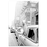 Bilder Wohnzimmer posterWand Bilder Bild für Wohnzimmer Lustige Alpaka Lama In New York City Taxi Tier Leinwand Bild Poster und Kunstdrucke Dekor50x70cm x1 R