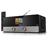 Hama Internetradio Digitalradio DIR3100MS (Streaming, Spotify, WLAN/LAN/DAB+/FM, 2,8' Farbdisplay, USB, Weck- und Wifi-Streamingfunktion, Multiroom, Fernbedienung, gratis Radio App) schw