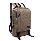 Schultasche Rucksack,TYXL Rucksack Herren Rucksack Herren Square Style Doppel Umhängetasche Paket Canvas Pack Praktische Abriebfeste Wasserdicht Kleine Größ