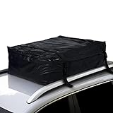 TOOLUCK Auto Dachbox, 430 Liter Faltbare Auto Dachkoffer Gepäckbox Wasserdicht Tragbar Dachboxen, Dachgepäckträger Tasche Geeignet für Reisen und alle Fahrzeuge mit Gepäckträger, Schwarz (110×85×46cm)