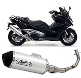 arrow komplettanlage kein kat zugelassen urban aluminium endkappe edelstahl schwarz kompatibel mit kymco ak550 ak 550 2017 2018 2019 2020 mototopgun 73513an + 73014mi + 73015