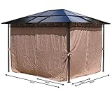 QUICK STAR 4 Seitenteile für Hardtop Pavillon 3x3,6m Seitenwandset Sichtschutz Vorhäng
