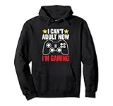 I Can't Adult Now I'm Gaming Online Video Games Funny Gamer Pullover H