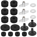 21 Pcs Trommel Zubehör Becken Ersatzzubehör Filz Becken Trommel Unterlegscheiben Trommel Filz Zubehör Becken- und Hi-Hat-Filze Cymbal Filz-Ersatz Flügelmuttern T