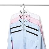 Kleiderbügel, Metall Kleiderbügel Multi-Felsen 5 in 1 Multiplayer Eva Schwamm Anti-Rutsch Platzsparende für Erwachsene Jeans Shirts Hosen M