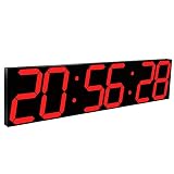 NINAINAI Digitaler Countdown-Timer WiFi Control Countdown Timer Multifunktions Digital Smart Large LED Wanduhr Jumbo Display LED Digitale Wanduhr (Color : Red, Size : Digital Height 6.3inch)