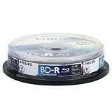 Philips Bluray BD-RE Rohlinge, 2x, 25GB, 10er Spindel, rewritab