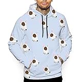 Süße Dapper Bull Terrier Hoodies für Herren Oversized Sweatshirt Klassisch Weich Pullover Mit Tasche, weiß, S