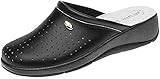 Damen San Malo leder clog pantoffeln - Schwarz, 7 U