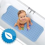 FLIPLINE Badewannenmatte Natura Hautsensitiv 100% BPA frei [100x40 cm] - KEIN PVC - Badewanneneinlage rutschfest für Kinder und Baby