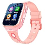 UK-ypfSoft Kinder Smart Watch, Kinder Smartwatch Telefon mit Kamera Musik Player Wecker Schrittzähler Uhr für Jungen Mädchen Tolle Geschenke Weihnachten Geburtstag (Color : Pink)