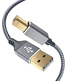 AkoaDa USB Druckerkabel 6M, Scanner Kabel USB A auf USB B 2.0 Drucker Kabel für HP, Canon, Dell, Epson, Lexmark, Xerox, Brother, Samsung usw
