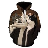 XDJSD Herren Pullover Herren Hoodie Plus Size Sweatshirt Paar Kapuzenpullover Herren Casual Plus Size Shirt süß