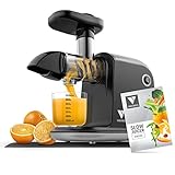 Vandenberg [DAS ORIGINAL] - Slow Juicer - Leiser Entsafter für alle Gemüse und Obst Sorten - [150 W] Vitaminschonende Saftpresse elektrisch mit Umkehr Funktion Inkl. Reinigungsbürste - BPA F