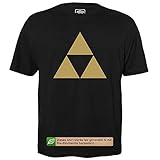 Triforce - Herren T-Shirt für Geeks mit Spruch Motiv aus Bio-Baumwolle Kurzarm Rundhals Ausschnitt, Größe XXXXL